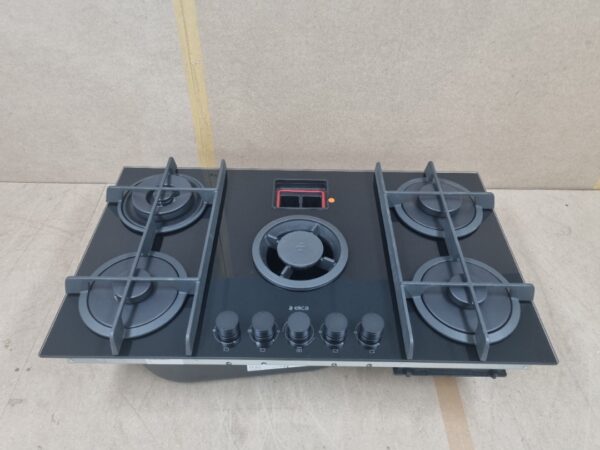 Elica NikolaTesla Flame Gas Cooktop with Integrated Rangehood Filtered NIKOLATESLAFLBLF88